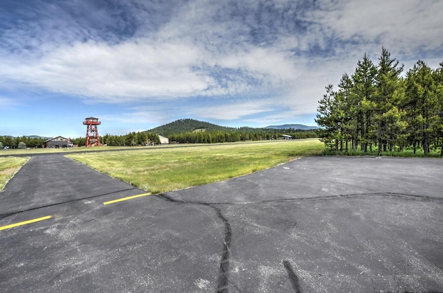 view of road featuring a mountain view