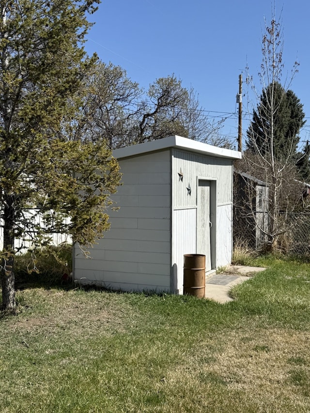 view of shed