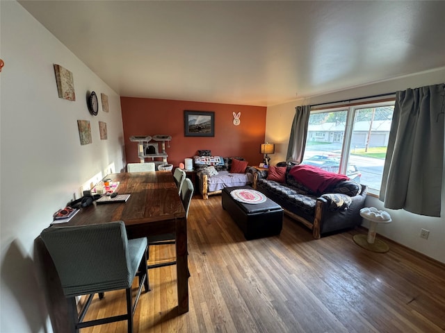living room featuring wood finished floors