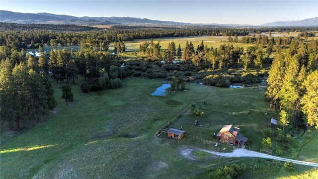 85 Martin Ln, Florence, MT 59833 - aerial view of property and surrounding area with a mountain backdrop