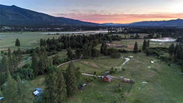 85 Martin Ln, Florence, MT 59833 - aerial view at dusk of a rural view and a mountain view