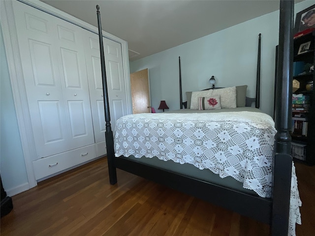 bedroom with wood finished floors