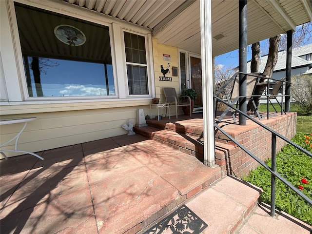 view of patio / terrace with a porch