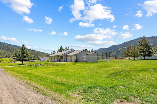 exterior space with a rural view