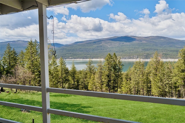 7100 Black Lake Rd, Rexford, MT 59930 - view of mountain background with a large body of water