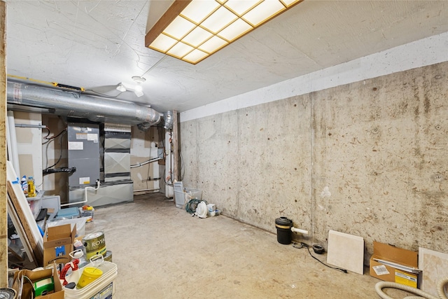 7100 Black Lake Rd, Rexford, MT 59930 - unfinished basement featuring heating unit