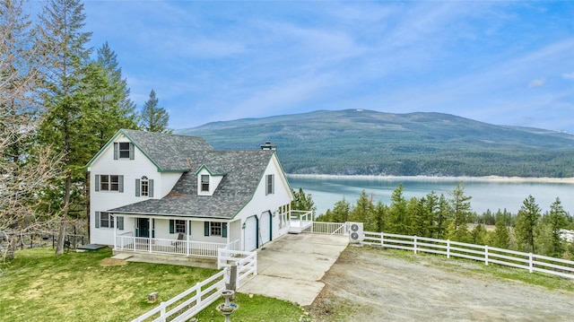 property view of mountains with a water view