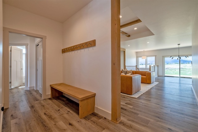 5498 Thimbleberry Loop, Helena, MT 59602 - hall featuring recessed lighting, baseboards, and light wood-type flooring