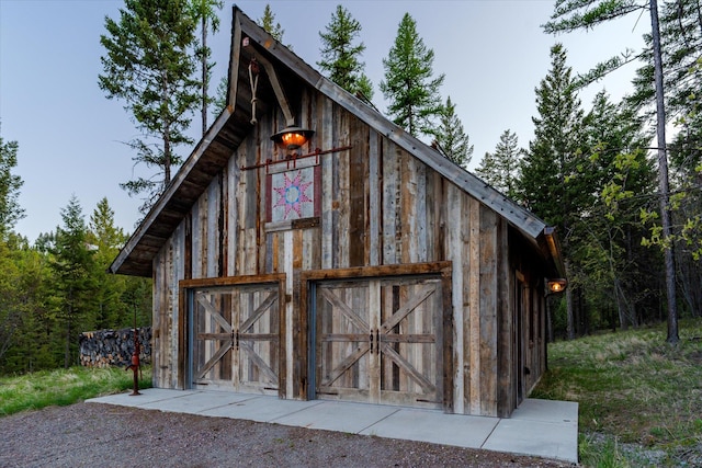 view of barn