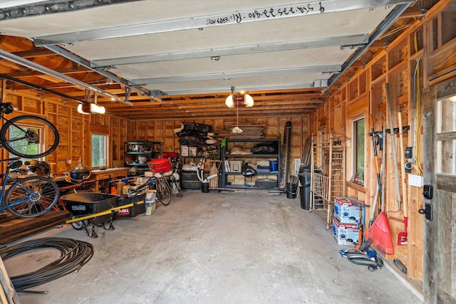 garage featuring a garage door opener