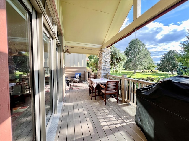 107 Crescent Lndg, Polson, MT 59860 - wooden deck featuring grilling area