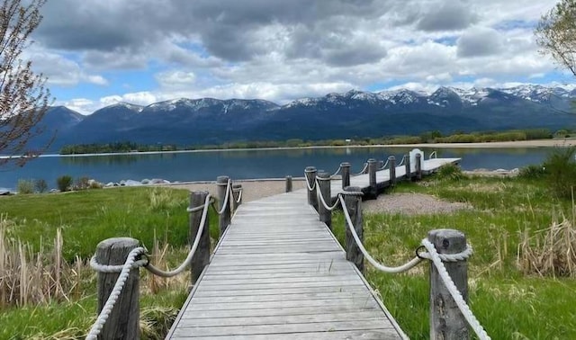 107 Crescent Lndg, Polson, MT 59860 - dock area with a water and mountain view