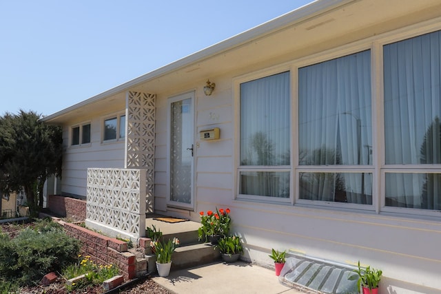view of doorway to property
