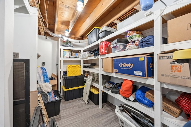 view of storage room