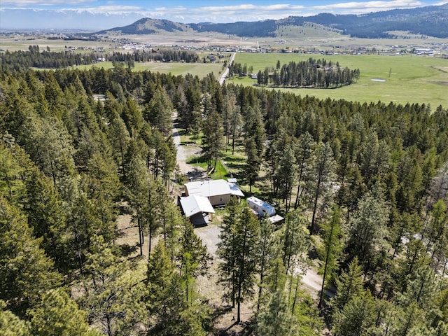 bird's eye view featuring a mountain view