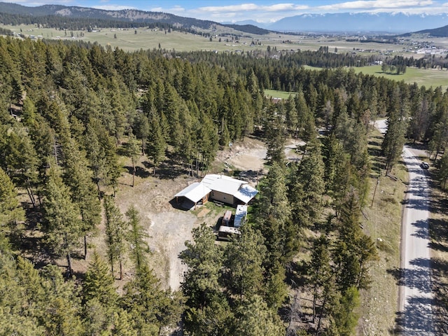 aerial view featuring a mountain view