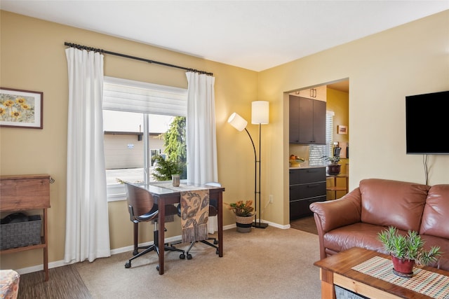 1702 Bancroft St, Missoula, MT 59801 - office area featuring baseboards and light carpet