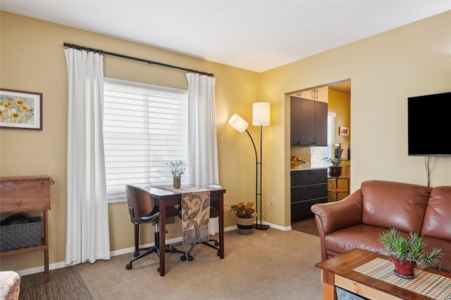 1702 Bancroft St, Missoula, MT 59801 - living area featuring baseboards and light colored carpet