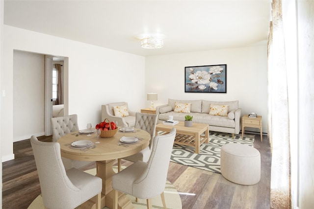 330 Bowman Rd, Hamilton, MT 59840 - dining space with wood finished floors