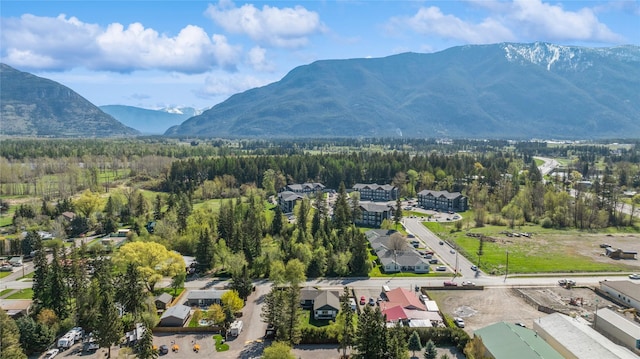 1020 3rd Ave E, Columbia Falls, MT 59912 - drone / aerial view with a mountain view