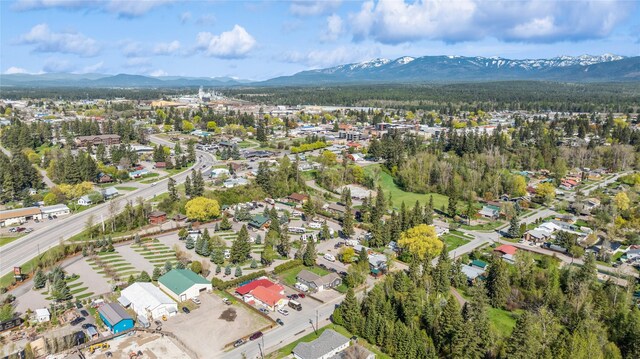 1020 3rd Ave E, Columbia Falls, MT 59912 - aerial view with a mountain view and a residential view