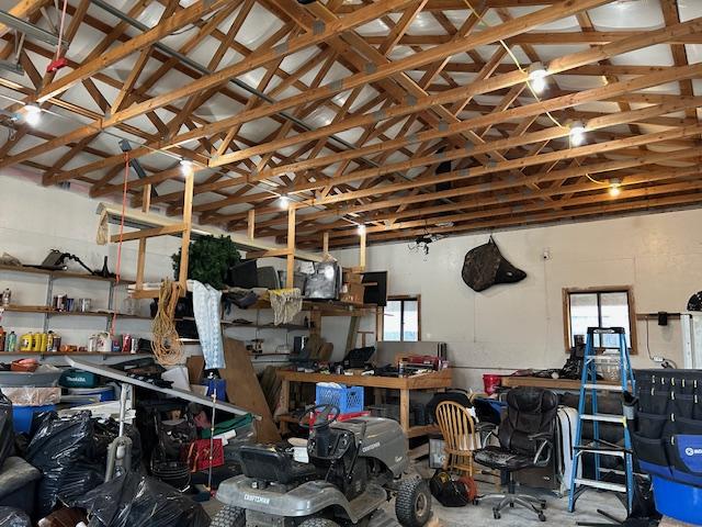2421 Clark St, Victor, MT 59875 - garage with a workshop area