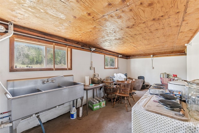 interior space with concrete flooring