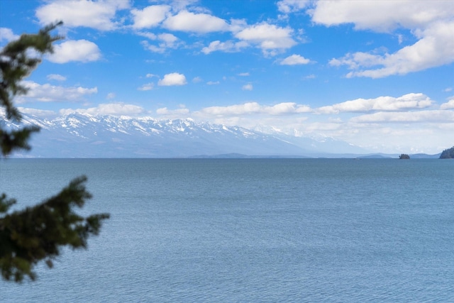 property view of water featuring a mountain view