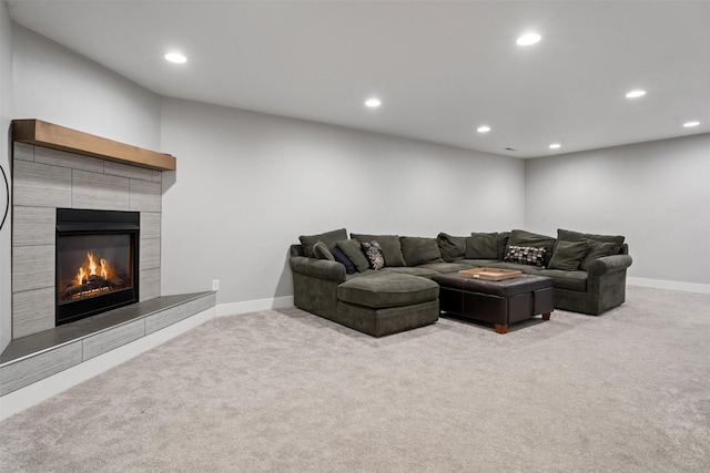 2421 Half Hitch Dr, Missoula, MT 59808 - living room featuring recessed lighting and carpet