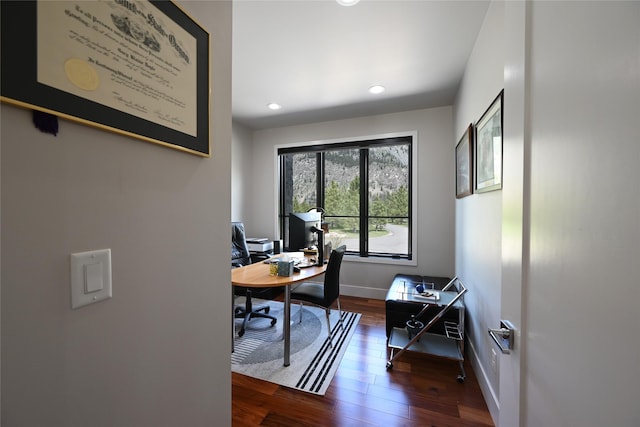 2 Mahonia Ct, Plains, MT 59859 - office space with recessed lighting, baseboards, and wood finished floors