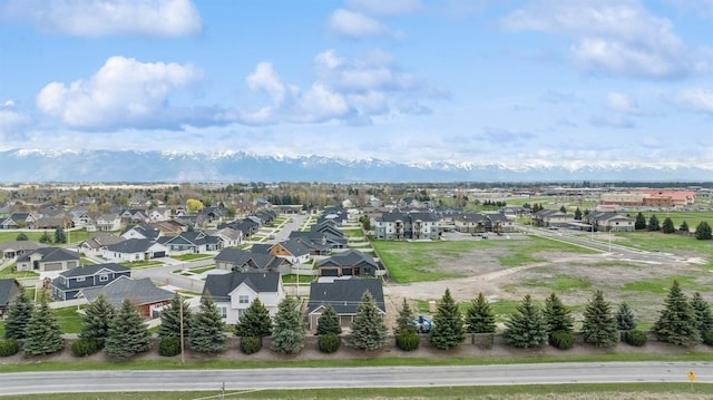 aerial view with a residential view