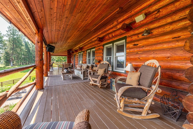 420 Deer Creek Rd, Lakeside, MT 59922 - view of wooden deck