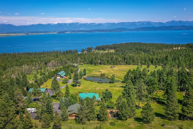 420 Deer Creek Rd, Lakeside, MT 59922 - bird's eye view of a water and mountain view