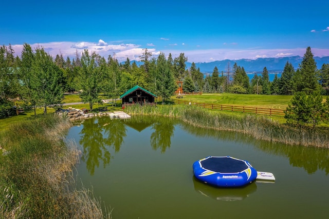 420 Deer Creek Rd, Lakeside, MT 59922 - water view featuring a mountain backdrop