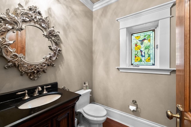 305 Columbia Ave, Whitefish, MT 59937 - bathroom featuring crown molding and vanity