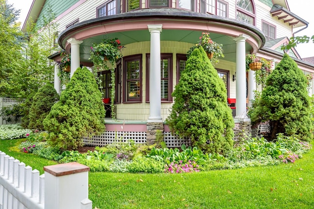 305 Columbia Ave, Whitefish, MT 59937 - property entrance featuring covered porch and a yard