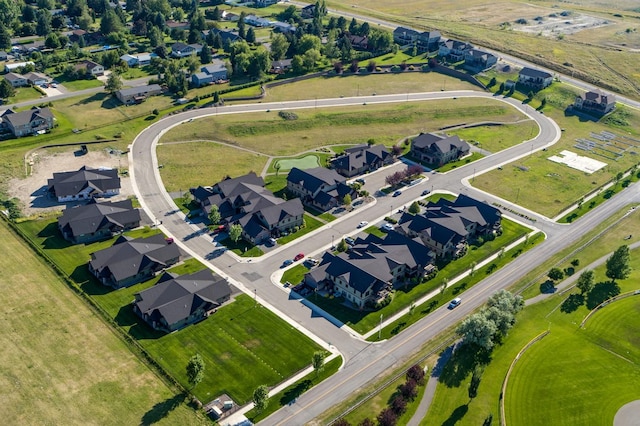 aerial view with a residential view