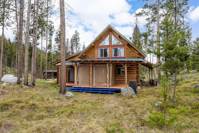 1441 Bonanza Dr, Sula, MT 59871 - rear view of property featuring log siding
