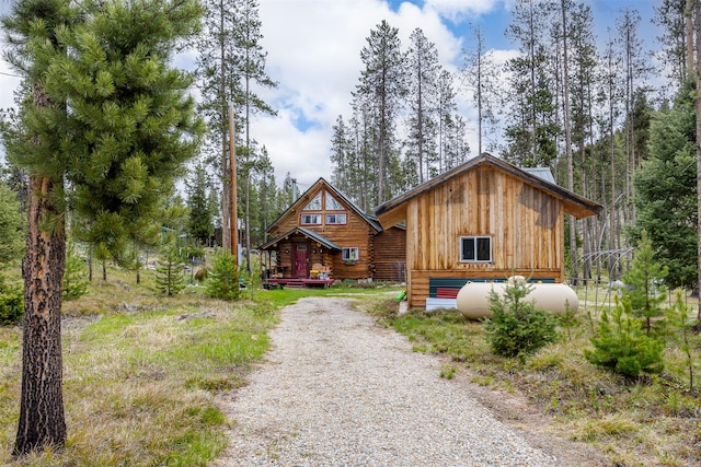 1441 Bonanza Dr, Sula, MT 59871 - view of log cabin