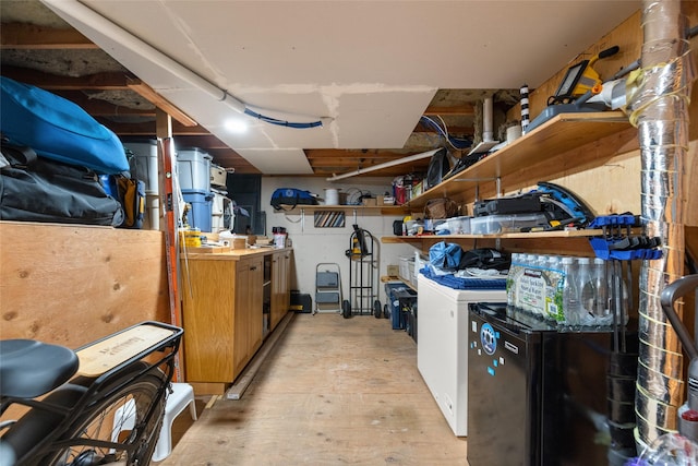 view of storage area