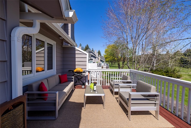 exterior space featuring outdoor lounge area