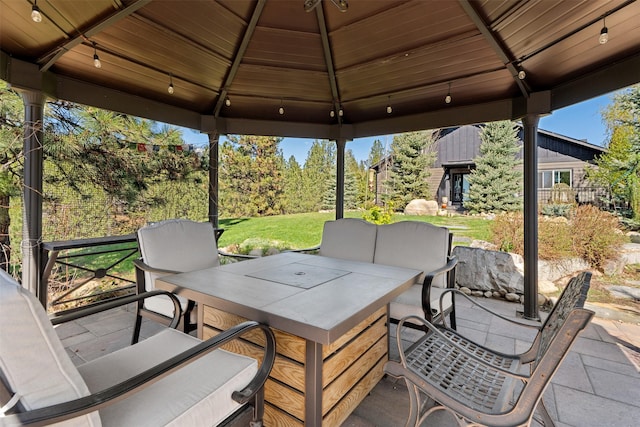 view of patio featuring outdoor dining space