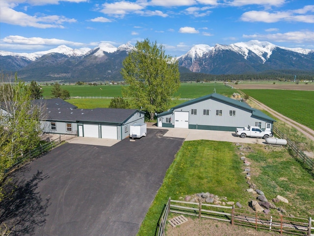 61574 Hillside Rd, Saint Ignatius, MT 59865 - aerial view featuring a rural view and a mountain view