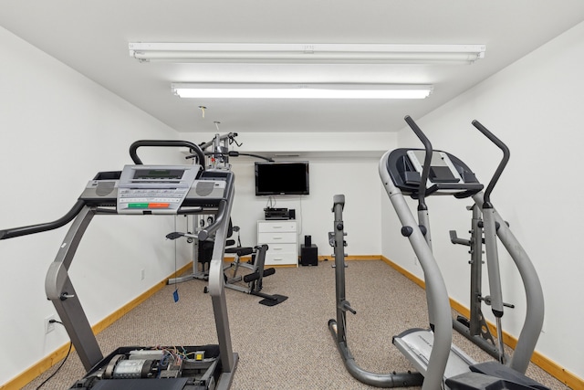 61574 Hillside Rd, Saint Ignatius, MT 59865 - exercise room with carpet and baseboards
