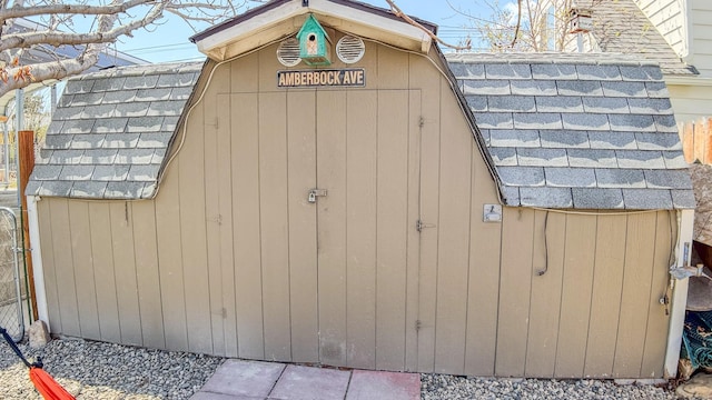 view of outdoor structure