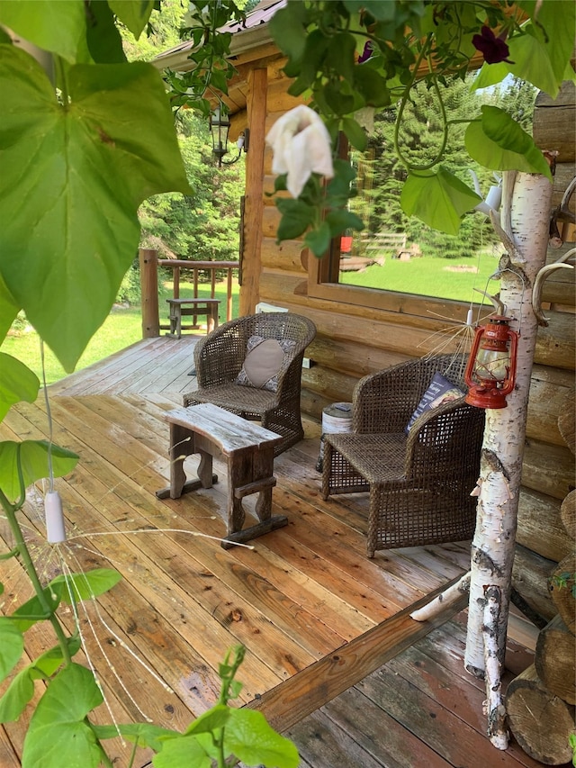 4212 Foothill Rd, Kalispell, MT 59901 - view of wooden deck