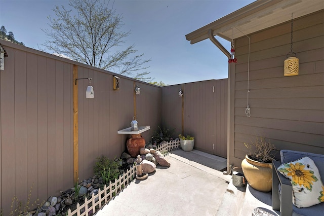 view of patio / terrace with fence