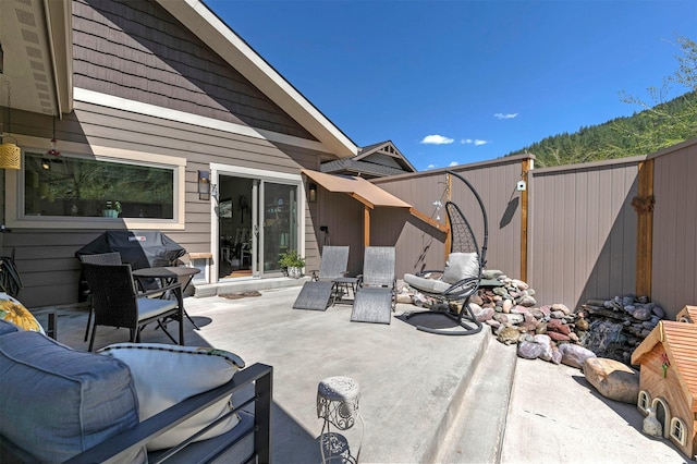 view of patio / terrace with a fenced backyard
