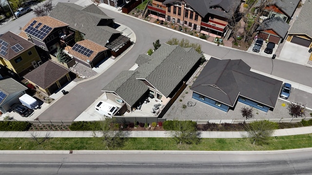 drone / aerial view with a residential view