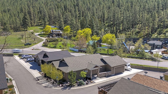 aerial view with a view of trees